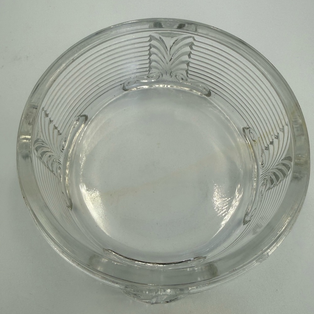 Vintage Art Deco Glass Vanity Cosmetic Makeup Jar Floral Lid Floral Pattern - Picture 8 of 11